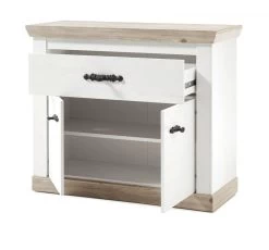 Garderobenkombination "Rovola" In Pinie Weiß / Oslo Pinie Landhaus Garderobe Set 5-tlg. 307 X 201 Cm -Wohnwelt Verkauf 7031 6