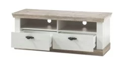 TV-Lowboard "Rovola" In Pinie Weiß / Oslo Pinie Landhaus TV-Unterteil 134 X 51 Cm -Wohnwelt Verkauf 7056 6