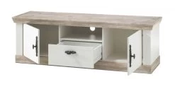 TV-Lowboard "Rovola" In Pinie Weiß / Oslo Pinie Landhaus TV-Unterteil 156 X 51 Cm -Wohnwelt Verkauf 7057 6