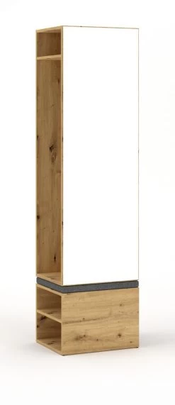 Garderobe "Brighty" In Artisan Eiche Set 2-tlg. Mit Spiegel Und Sitzhocker Gepolstert 50 X 190 Cm 11 Garderobe "Brighty" In Artisan Eiche Set 2-tlg. Mit Spiegel Und Sitzhocker Gepolstert 50 X 190 Cm -Wohnwelt Verkauf 7100 5