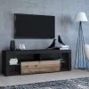 TV-Lowboard "Mount" In Matera Grau Und Old Used Wood Hell Mit LED 140 X 51 Cm -Wohnwelt Verkauf 7130 1