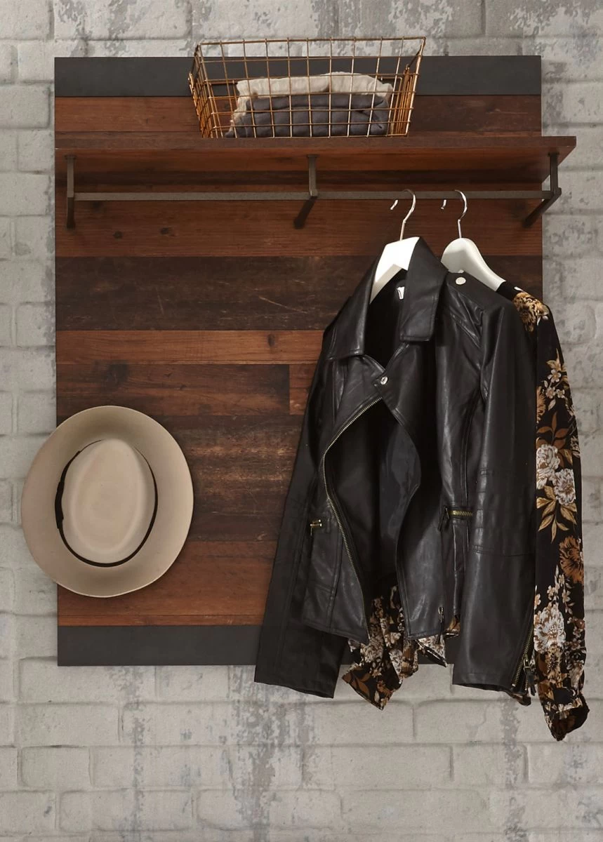 Garderobenpaneel "Ward" In Old Used Wood Shabby Design Mit Matera Grau Wandgarderobe 80 X 100 Cm 3 Garderobenpaneel "Ward" In Old Used Wood Shabby Design Mit Matera Grau Wandgarderobe 80 X 100 Cm