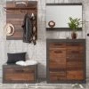 Garderobenkombination "Ward" In Old Used Wood Shabby Design Mit Matera Grau Garderobe Set 4-teilig 192 X 200 Cm -Wohnwelt Verkauf 7144 1