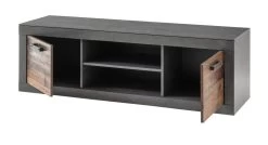 TV-Lowboard "Ward" In Old Used Wood Shabby Design Mit Matera Grau TV-Unterteil 153 X 51 Cm -Wohnwelt Verkauf 7161 6