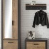 Garderobenkombination "Beveren" In Kastanie Und Fresco Grau Garderobe Set 3-teilig 165 X 200 Cm -Wohnwelt Verkauf 7182 1