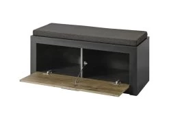 Garderobenkombination "Beveren" In Kastanie Und Fresco Grau Garderobe Set 4-teilig 192 X 200 Cm -Wohnwelt Verkauf 7183 6