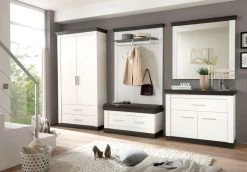 Garderobenpaneel "Corela" In Pinie Weiß Und Wenge Landhaus Wandgarderobe 107 X 153 Cm -Wohnwelt Verkauf 7228 5