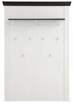 Garderobenpaneel "Corela" In Pinie Weiß Und Wenge Landhaus Wandgarderobe 107 X 153 Cm -Wohnwelt Verkauf 7228 6