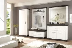 Garderobenkombination "Corela" In Pinie Weiß Und Wenge Landhaus Garderobe Set 6-tlg. 307 X 201 Cm -Wohnwelt Verkauf 7236 4