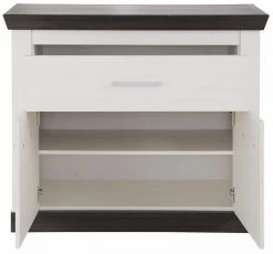 Garderobenkombination "Corela" In Pinie Weiß Und Wenge Landhaus Garderobe Set 6-tlg. 307 X 201 Cm -Wohnwelt Verkauf 7236 6