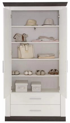 Garderobenkombination "Corela" In Pinie Weiß Und Wenge Landhaus Garderobe Set 6-tlg. 341 X 201 Cm -Wohnwelt Verkauf 7237 5