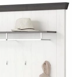 Garderobenkombination "Corela" In Pinie Weiß Und Wenge Landhaus Garderobe Set 4-tlg. 224 X 201 Cm -Wohnwelt Verkauf 7238 3