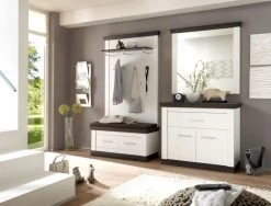 Garderobenkombination "Corela" In Pinie Weiß Und Wenge Landhaus Garderobe Set 5-tlg. 224 X 201 Cm -Wohnwelt Verkauf 7241 4