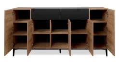 Sideboard "Nola" In Artisan Eiche Und Schwarz Anrichte 180 X 90 Cm 13 Sideboard "Nola" In Artisan Eiche Und Schwarz Anrichte 180 X 90 Cm -Wohnwelt Verkauf 7245 6