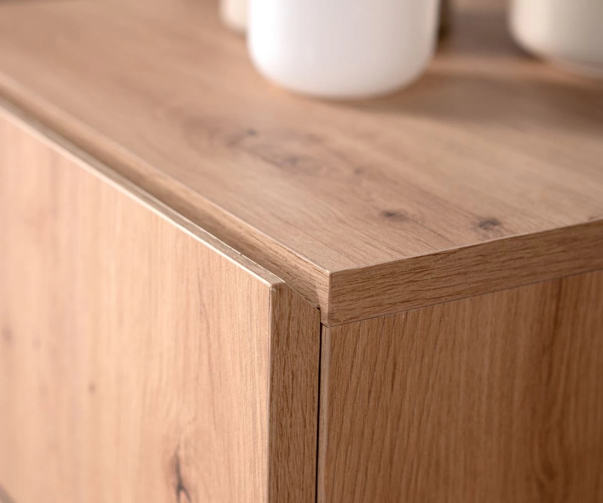 TV-Lowboard "Nola" In Artisan Eiche Und Schwarz TV-Unterteil 200 X 65 Cm 4 TV-Lowboard "Nola" In Artisan Eiche Und Schwarz TV-Unterteil 200 X 65 Cm – Bild 2