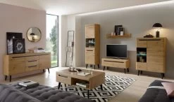 TV-Lowboard "Ronson" In Artisan Eiche Und Schwarz TV-Unterteil Skandinavisch 107 X 50 Cm 12 TV-Lowboard "Ronson" In Artisan Eiche Und Schwarz TV-Unterteil Skandinavisch 107 X 50 Cm -Wohnwelt Verkauf 7260 5