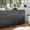 Sideboard "Center" In Grau Matt Und Wotan Eiche Kommode 170 X 87 Cm -Wohnwelt Verkauf 7359 1