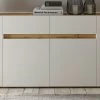 Sideboard "Center" In Weiß Und Wotan Eiche Kommode 220 X 87 Cm -Wohnwelt Verkauf 7386 1