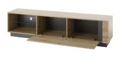 TV-Lowboard "Louna" In Eiche Artisan Und Graphit Grau TV-Unterteil 188 X 46 Cm -Wohnwelt Verkauf 7408 6