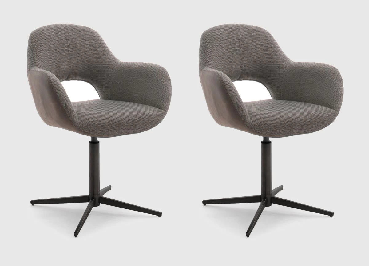 2 X Stuhl "Melrose" In Cappuccino Kreuzfußstuhl Mit Armlehne 360° Drehbar Esszimmerstuhl 2er Set Mit Komfortsitzhöhe 7 2 X Stuhl "Melrose" In Cappuccino Kreuzfußstuhl Mit Armlehne 360° Drehbar Esszimmerstuhl 2er Set Mit Komfortsitzhöhe – Bild 5