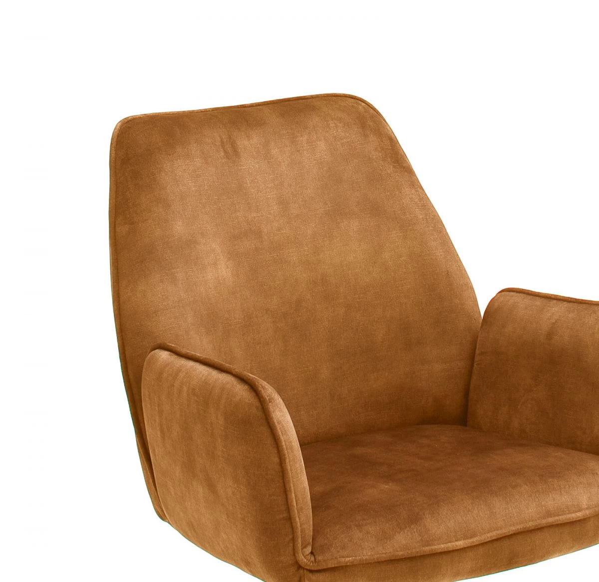 2 X Stuhl "Ottawa" In Curry Vintage Velours-Optik Mit Armlehne Esszimmerstuhl 2er Set Mit Komfortsitzhöhe 4 2 X Stuhl "Ottawa" In Curry Vintage Velours-Optik Mit Armlehne Esszimmerstuhl 2er Set Mit Komfortsitzhöhe – Bild 2