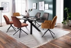 2 X Stuhl "Ottawa" In Curry Vintage Velours-Optik Mit Armlehne Esszimmerstuhl 2er Set Mit Komfortsitzhöhe 12 2 X Stuhl "Ottawa" In Curry Vintage Velours-Optik Mit Armlehne Esszimmerstuhl 2er Set Mit Komfortsitzhöhe -Wohnwelt Verkauf 7453 5