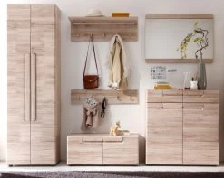 Flur: Garderobenset "Malea" Eiche San Remo, Hell (280 X 191 Cm) 6-teilig