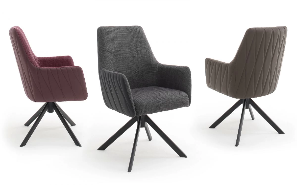 2 X Stuhl "Reynosa" In Anthrazit Chenille-Optik 4-Fußstuhl 360° Drehbar Esszimmerstuhl 2er Set Mit Komfortsitzhöhe 3 2 X Stuhl "Reynosa" In Anthrazit Chenille-Optik 4-Fußstuhl 360° Drehbar Esszimmerstuhl 2er Set Mit Komfortsitzhöhe