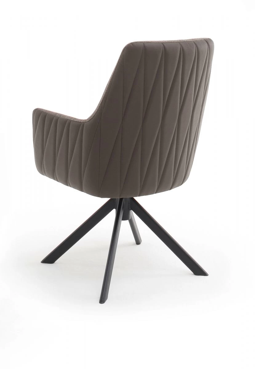 2 X Stuhl "Reynosa" In Cappuccino Chenille-Optik 4-Fußstuhl 360° Drehbar Esszimmerstuhl 2er Set Mit Komfortsitzhöhe 4 2 X Stuhl "Reynosa" In Cappuccino Chenille-Optik 4-Fußstuhl 360° Drehbar Esszimmerstuhl 2er Set Mit Komfortsitzhöhe – Bild 2