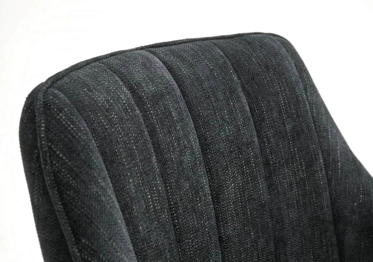 2 X Stuhl "Sassello" In Anthrazit Chenille-Optik 4-Fußstuhl 180° Drehbar Esszimmerstuhl 2er Set Mit Komfortsitzhöhe 4 2 X Stuhl "Sassello" In Anthrazit Chenille-Optik 4-Fußstuhl 180° Drehbar Esszimmerstuhl 2er Set Mit Komfortsitzhöhe – Bild 2