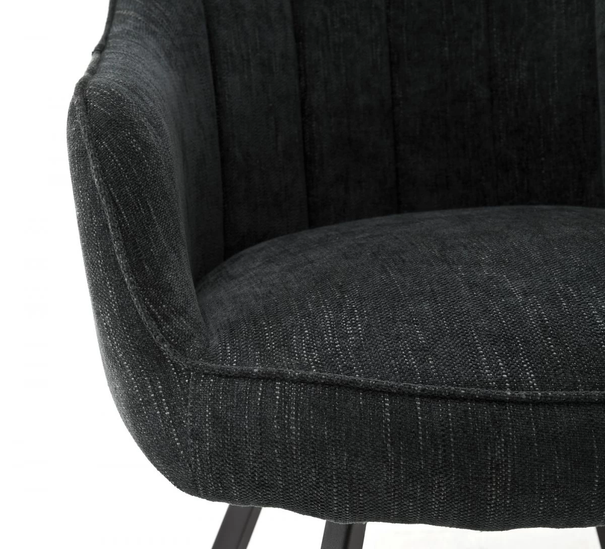 2 X Stuhl "Sassello" In Anthrazit Chenille-Optik 4-Fußstuhl 180° Drehbar Esszimmerstuhl 2er Set Mit Komfortsitzhöhe 5 2 X Stuhl "Sassello" In Anthrazit Chenille-Optik 4-Fußstuhl 180° Drehbar Esszimmerstuhl 2er Set Mit Komfortsitzhöhe – Bild 3