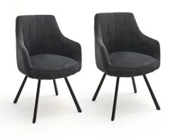 2 X Stuhl "Sassello" In Anthrazit Chenille-Optik 4-Fußstuhl 180° Drehbar Esszimmerstuhl 2er Set Mit Komfortsitzhöhe 13 2 X Stuhl "Sassello" In Anthrazit Chenille-Optik 4-Fußstuhl 180° Drehbar Esszimmerstuhl 2er Set Mit Komfortsitzhöhe -Wohnwelt Verkauf 7588 6