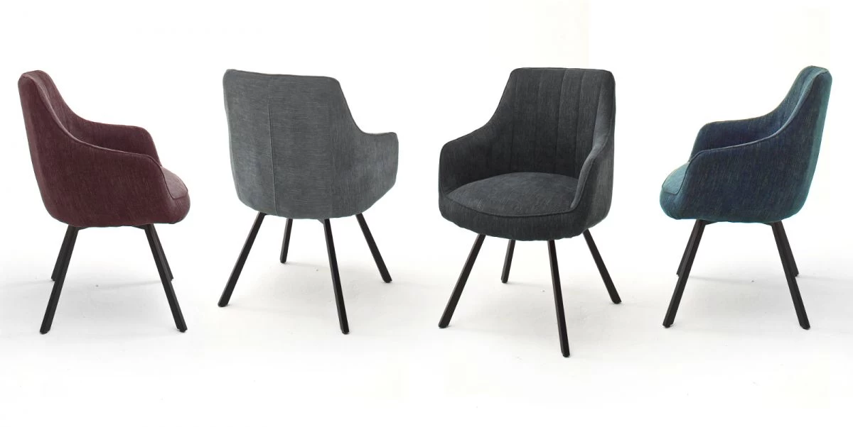 2 X Stuhl "Sassello" In Grau Chenille-Optik 4-Fußstuhl 180° Drehbar Esszimmerstuhl 2er Set Mit Komfortsitzhöhe 3 2 X Stuhl "Sassello" In Grau Chenille-Optik 4-Fußstuhl 180° Drehbar Esszimmerstuhl 2er Set Mit Komfortsitzhöhe