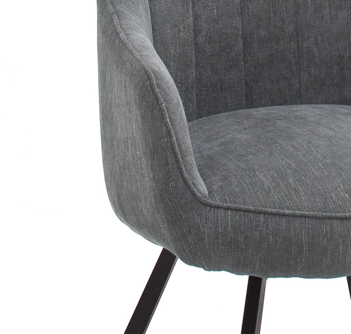 2 X Stuhl "Sassello" In Grau Chenille-Optik 4-Fußstuhl 180° Drehbar Esszimmerstuhl 2er Set Mit Komfortsitzhöhe 6 2 X Stuhl "Sassello" In Grau Chenille-Optik 4-Fußstuhl 180° Drehbar Esszimmerstuhl 2er Set Mit Komfortsitzhöhe – Bild 4