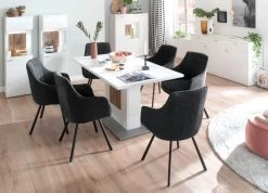 2 X Stuhl "Sassello" In Grau Chenille-Optik 4-Fußstuhl 180° Drehbar Esszimmerstuhl 2er Set Mit Komfortsitzhöhe 13 2 X Stuhl "Sassello" In Grau Chenille-Optik 4-Fußstuhl 180° Drehbar Esszimmerstuhl 2er Set Mit Komfortsitzhöhe -Wohnwelt Verkauf 7589 5