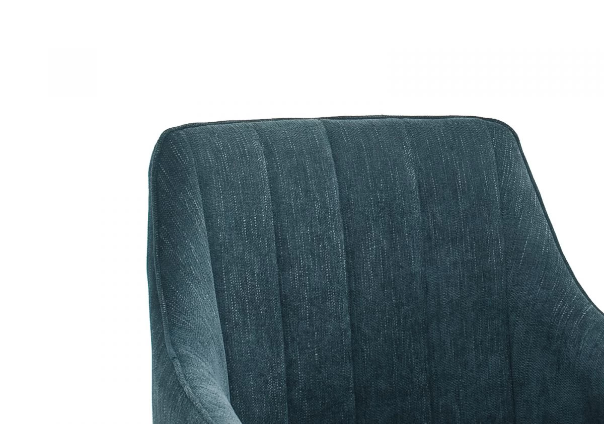 2 X Stuhl "Sassello" In Petrol Chenille-Optik 4-Fußstuhl 180° Drehbar Esszimmerstuhl 2er Set Mit Komfortsitzhöhe 6 2 X Stuhl "Sassello" In Petrol Chenille-Optik 4-Fußstuhl 180° Drehbar Esszimmerstuhl 2er Set Mit Komfortsitzhöhe – Bild 4