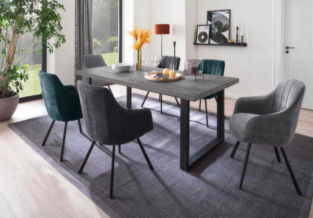 2 X Stuhl "Sassello" In Petrol Chenille-Optik 4-Fußstuhl 180° Drehbar Esszimmerstuhl 2er Set Mit Komfortsitzhöhe 8 2 X Stuhl "Sassello" In Petrol Chenille-Optik 4-Fußstuhl 180° Drehbar Esszimmerstuhl 2er Set Mit Komfortsitzhöhe – Bild 6