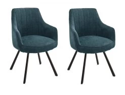 2 X Stuhl "Sassello" In Petrol Chenille-Optik 4-Fußstuhl 180° Drehbar Esszimmerstuhl 2er Set Mit Komfortsitzhöhe 15 2 X Stuhl "Sassello" In Petrol Chenille-Optik 4-Fußstuhl 180° Drehbar Esszimmerstuhl 2er Set Mit Komfortsitzhöhe -Wohnwelt Verkauf 7591 7