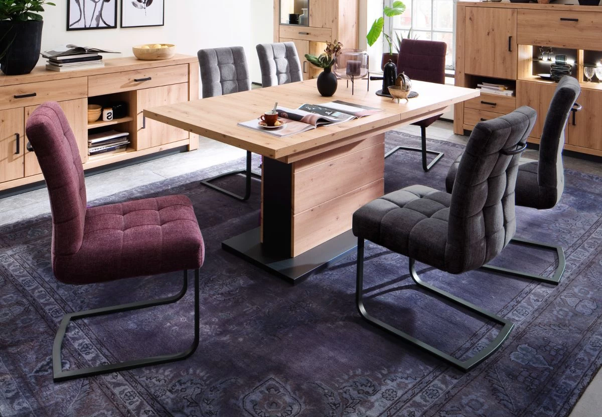 2 X Stuhl "Salta" In Anthrazit Chenille-Optik Freischwinger Mit Komfortsitzhöhe Und Aqua Clean Esszimmerstuhl 2er Set 6 2 X Stuhl "Salta" In Anthrazit Chenille-Optik Freischwinger Mit Komfortsitzhöhe Und Aqua Clean Esszimmerstuhl 2er Set – Bild 4