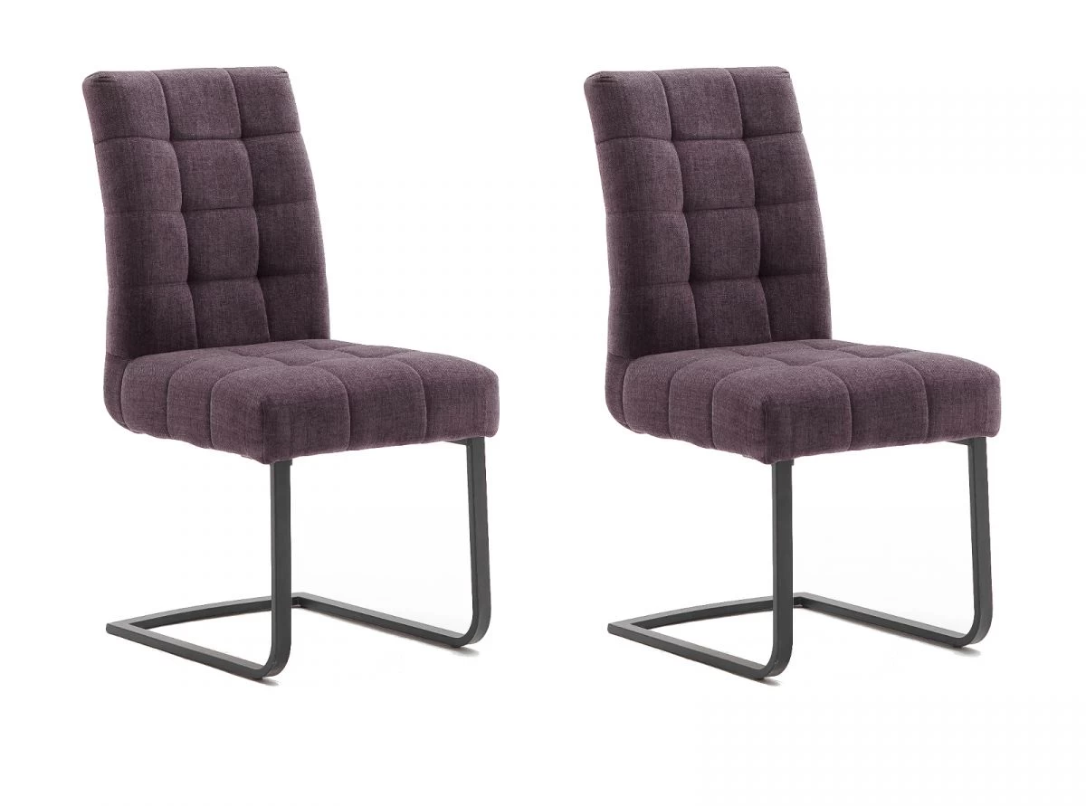 2 X Stuhl "Salta" In Merlot Chenille-Optik Freischwinger Mit Komfortsitzhöhe Und Aqua Clean Esszimmerstuhl 2er Set 8 2 X Stuhl "Salta" In Merlot Chenille-Optik Freischwinger Mit Komfortsitzhöhe Und Aqua Clean Esszimmerstuhl 2er Set – Bild 6