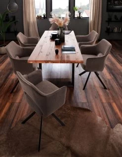 2 X Stuhl "Tonala" In Rostbraun Velours-Optik 4-Fußstuhl 180° Drehbar Esszimmerstuhl 2er Set Mit Taschenfederkern -Wohnwelt Verkauf 7684 4