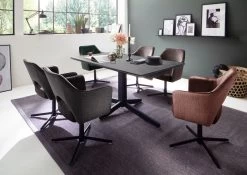 2 X Stuhl "Valletta" In Cappuccino Kreuzfußstuhl Mit Armlehne Und Komfortsitzhöhe 360° Drehbar Esszimmerstuhl 2er Set 8 2 X Stuhl "Valletta" In Cappuccino Kreuzfußstuhl Mit Armlehne Und Komfortsitzhöhe 360° Drehbar Esszimmerstuhl 2er Set -Wohnwelt Verkauf 7686 3