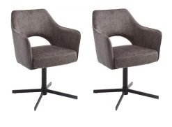 2 X Stuhl "Valletta" In Cappuccino Kreuzfußstuhl Mit Armlehne Und Komfortsitzhöhe 360° Drehbar Esszimmerstuhl 2er Set 9 2 X Stuhl "Valletta" In Cappuccino Kreuzfußstuhl Mit Armlehne Und Komfortsitzhöhe 360° Drehbar Esszimmerstuhl 2er Set -Wohnwelt Verkauf 7686 4