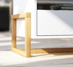 TV-Lowboard "Skien" In Weiß Und Buche Massiv TV-Unterteil Skandinavisch 139 X 49 Cm 10 TV-Lowboard "Skien" In Weiß Und Buche Massiv TV-Unterteil Skandinavisch 139 X 49 Cm -Wohnwelt Verkauf 7713 2