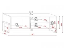 TV-Lowboard "Skien" In Weiß Und Buche Massiv TV-Unterteil Skandinavisch 139 X 49 Cm 15 TV-Lowboard "Skien" In Weiß Und Buche Massiv TV-Unterteil Skandinavisch 139 X 49 Cm -Wohnwelt Verkauf 7713 7