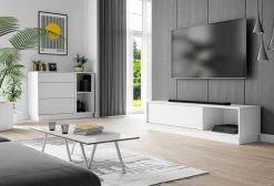 TV-Lowboard "Stream" In Weiß TV Unterteil 136 X 52 Cm -Wohnwelt Verkauf 7725 4