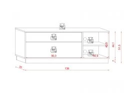 TV-Lowboard "Stream" In Weiß TV Unterteil 136 X 52 Cm -Wohnwelt Verkauf 7725 6