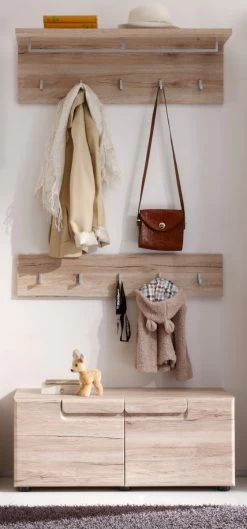 Wandgarderobe "Malea" In Eiche San Remo Garderobenpaneel 88 X 29 Cm 10 Wandgarderobe "Malea" In Eiche San Remo Garderobenpaneel 88 X 29 Cm -Wohnwelt Verkauf 772 3