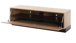 TV-Lowboard "Savanna" In Grandson Eiche Hell Und Schwarz TV-Unterteil 140 Cm -Wohnwelt Verkauf 7794 7