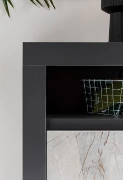 TV-Lowboard "Airen" In Anthrazit Und Marmor Optik Grau TV Unterteil 140 Cm -Wohnwelt Verkauf 7869 3